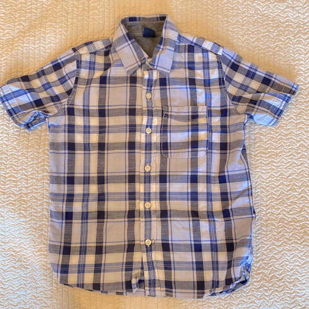 Boys GAP S/S button down, size M